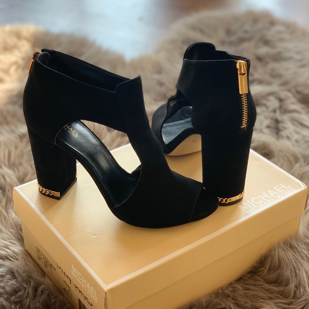 Micheal Kors open toe booties